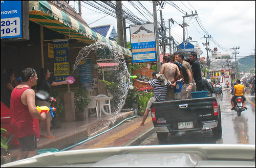 Throwing Water - Songkran 2009, Patong Beach Phuket