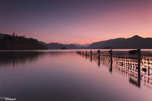 sunset canon fence reflections landscape lakes lakedistrict derwentwater keswick redsnapper davebrightwell