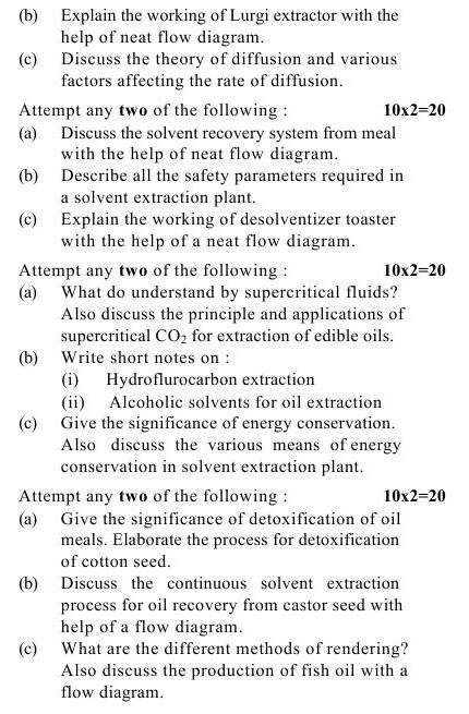 UPTU B.Tech Question Papers -OT-601- Solvent Extraction of Oil Seeds & Oil Bearing Materials