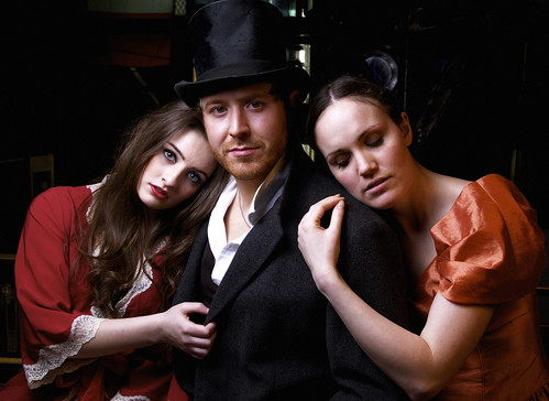 Rachel Flynn as Lucy, Johnny Collins as Jekyll and Claire MacLean as Emma. Photo © Ian J. Fallon