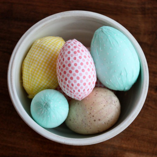 Fabric Wrapped Easter Eggs - Small Home Big Start