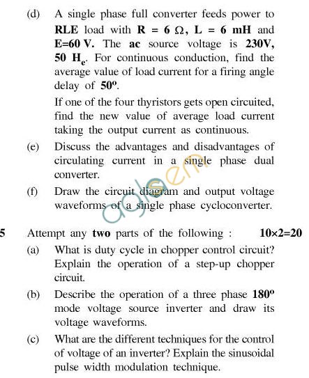 UPTU B.Tech Question Papers - TEE-406-Energy Conversion