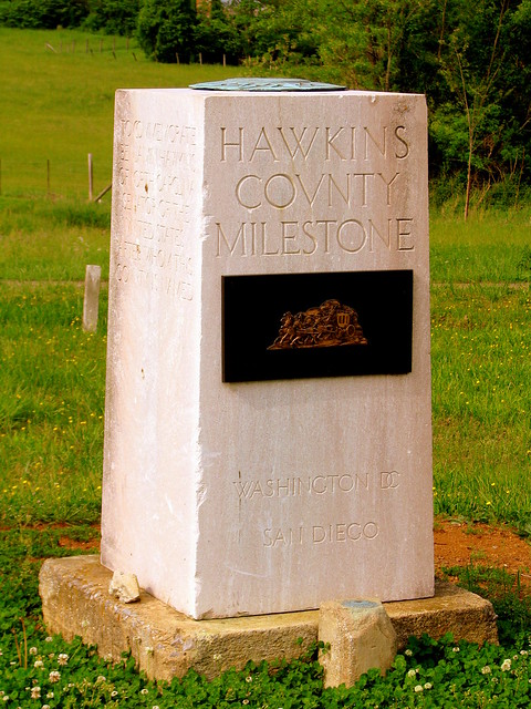 Hawkins County Lee Highway Milestone Marker