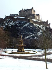 Edinburgh Castle and The Ross Fountain