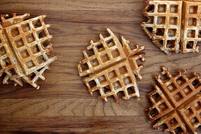 whole grain waffles with millet and poppy