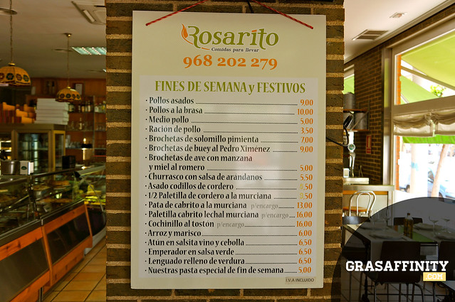 Restaurante Rosarito Murcia // Grasaffinity