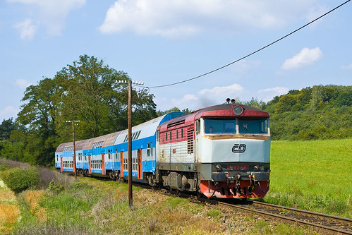railway železnice train vlak čd českédráhy 749218 pecerady svárov os9009
