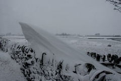 Snow sculpture, Cullingworth, West Yorkshire