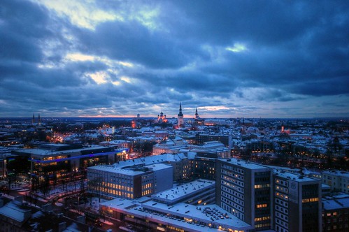 old city blue sunset snow night clouds lens lights evening town europe tallinn estonia cityscape republic view angle sony capital wide sigma super baltic east hours alpha 1020mm eastern 77 slt lenses a77
