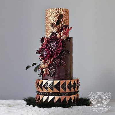 Gold Wedding Cake by Artisan Cake Company