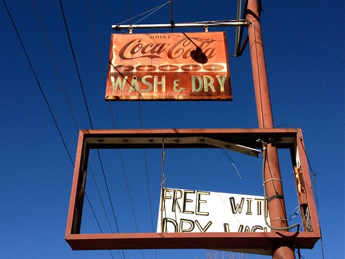 street city blue red sky urban orange signs classic sign metal vintage rust view post cola decay ghost scenic rusty free dry coke pole erosion wash laundry forgotten laundromat coca stockton crusty patina relic