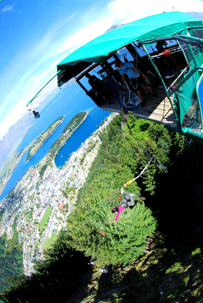 Photo Courtesy of The Ledge Bungy Queenstown | Day 4 New Zealand Sweet as South Contiki Tour | A Guide to South Island