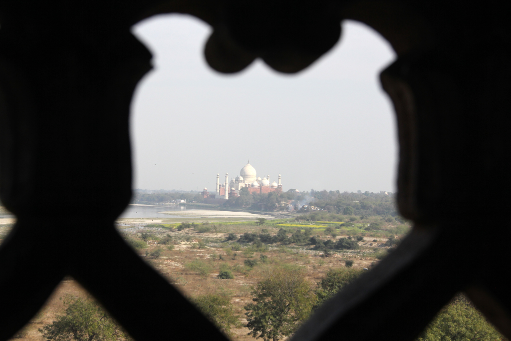 View of the Taj Mahal from the window