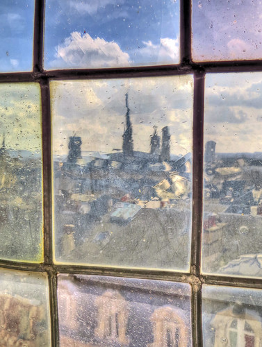 france window glass looking view cathedral rouen through hdr fotocompetition fotocompetitionbronze fotocompetitionsilver