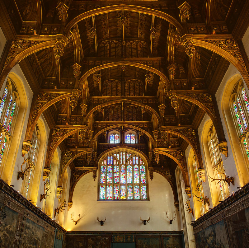 The ceiling of the Great Hall of Hampton Court Palace. Credit David Iliff