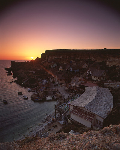 sunset sea house film village malta velvia lf e6 popeye rodenstock grandagon