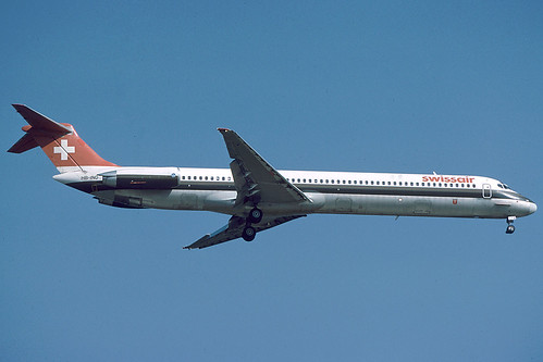 Swissair MD-81 HB-IND at Vienna on 1988/10/03