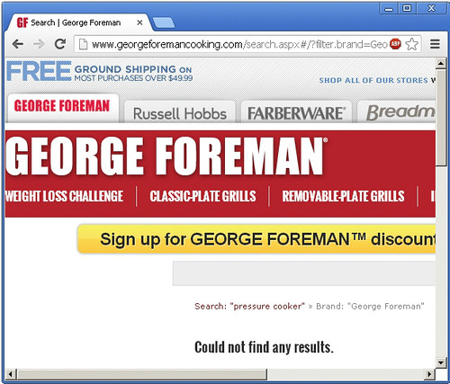 George Foreman Pressure Cooker