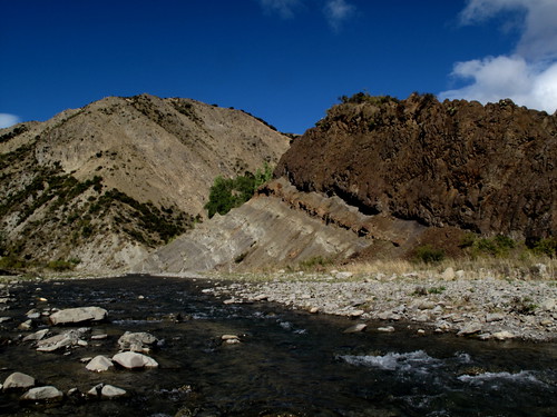 newzealand black rock spur stream near valley seymour clarence