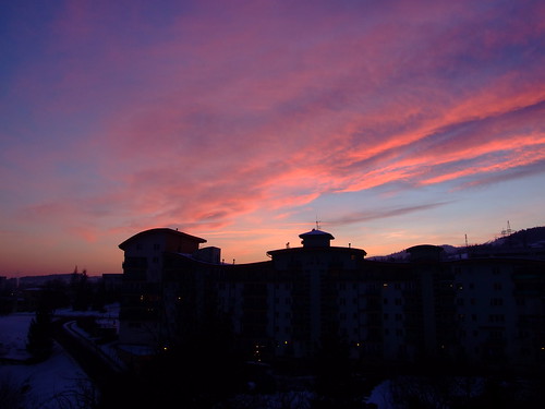 winter sunset europe slovakia 2012 banska bystrica