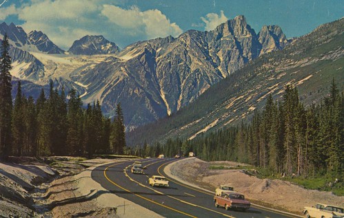 mountain vintage britishcolumbia postcard alberta rogerspass