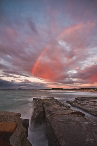 sea sky seascape colour sunrise coast rainbow australia nsw canon60d