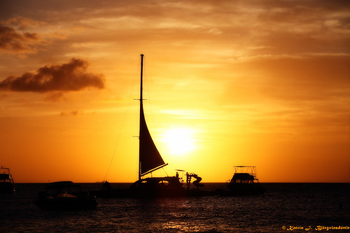 ocean travel sunset sun boat aruba blinkagain katrínjbjörgvinsdóttir katrinjb