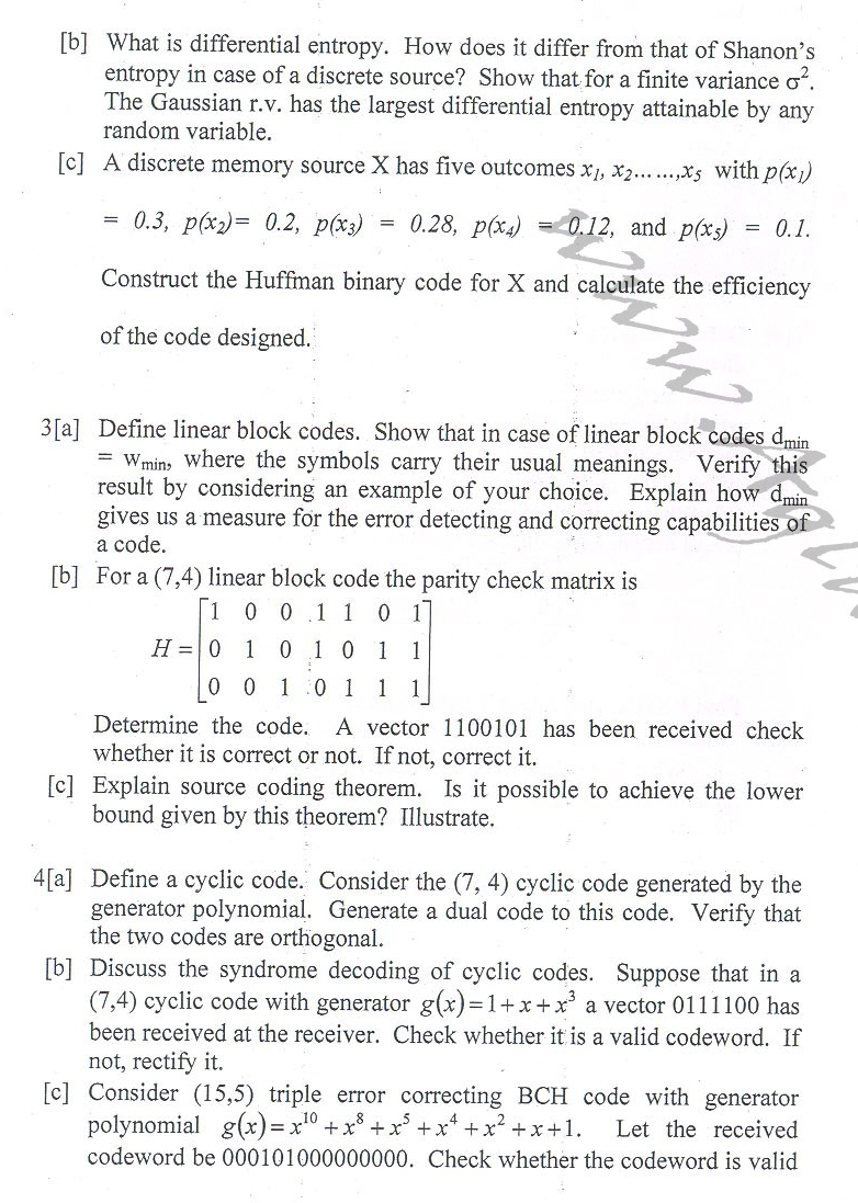 DTU Question Papers 2010  6 Semester - End Sem - IT-313