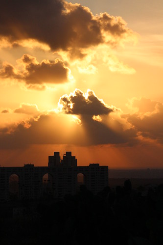 sunset building night clouds israel apartment cloudy modiin dimritowers