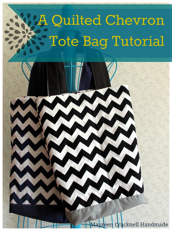 A Quilted Chevron Tote Bag tutorial
