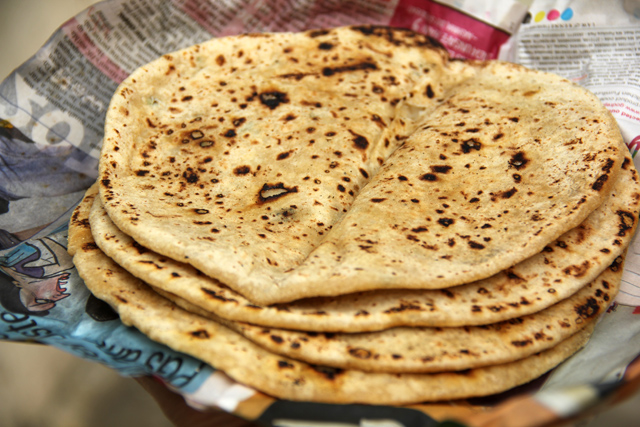 Chapatis are typical of North Indian food. 