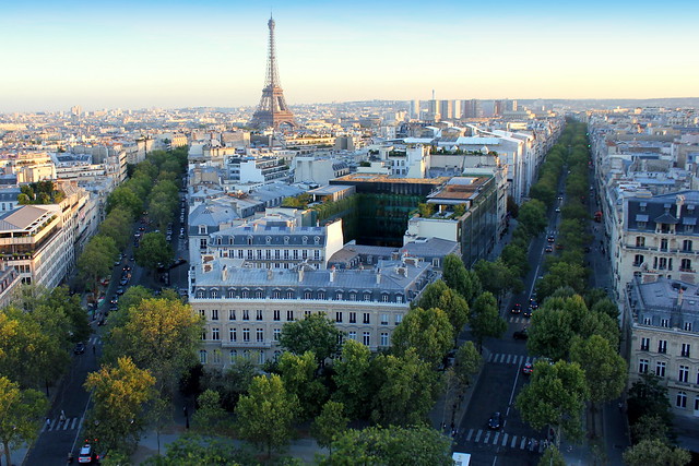 Paris views from Arc de Triomphe