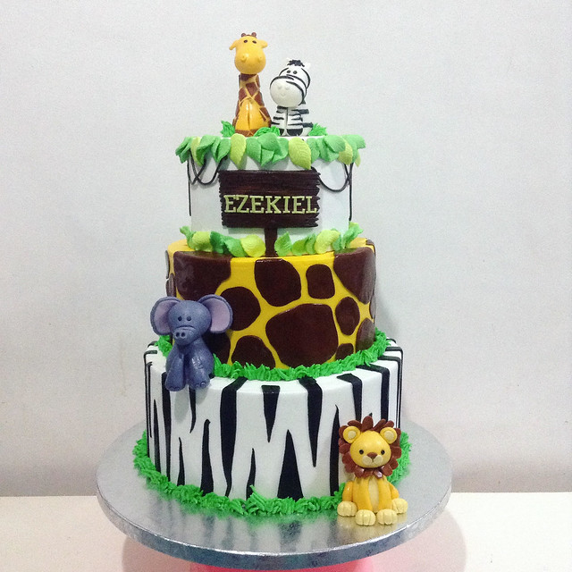 Jungle Safari Themed Cake by Margarette