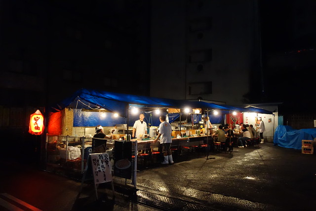 深夜、高知の屋台にて　midnight at street stall , Kouchi Japan