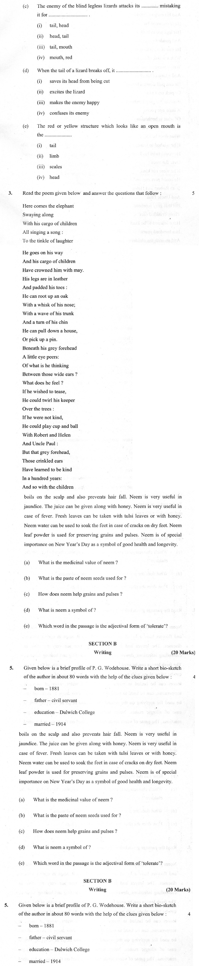 CBSE Class X Previous Year Question Papers 2012 English Communicative