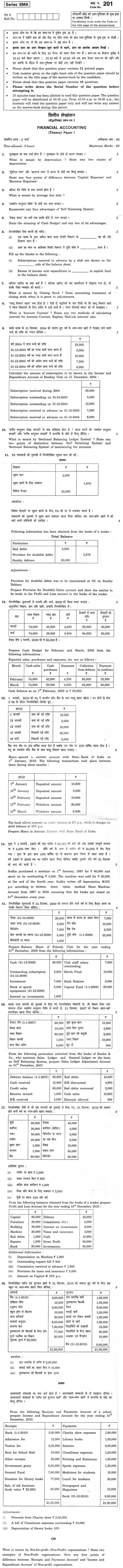 CBSE Class XII Previous Year Question Paper 2012 Financial Accounting Paper I