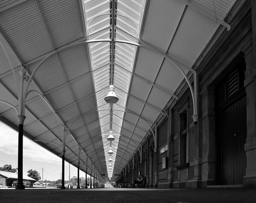 roof light bw architecture lights mono nikon platform australia monotone victoria railwaystation trainstation vic verandah 1890 maryborough maryboroughrailwaystation d5100 nikond5100 phunnyfotos