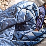 Sleeping Child, oil on panel, 26 x 38 in, 1990