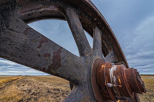 old canada abstract abandoned field wheel clouds rural landscape decay overcast manitoba hdr d600 1424 nelepl