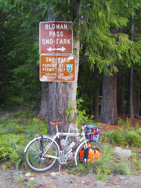 Oldman Pass: A Skamania County sheriff was kind enough to get me all the way up there.