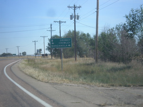 biggreensign intersection sign colorado crowleycounty co96 co207