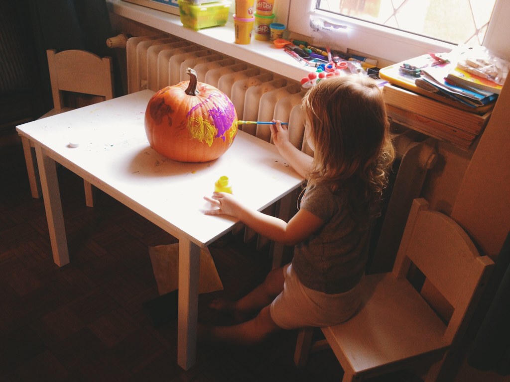 Painting Pumpkins (11/1/14)