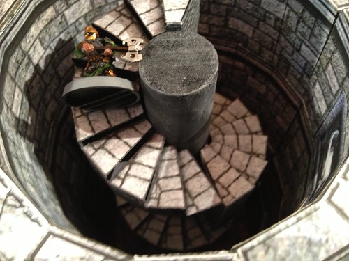 Encounter P3: A battle-casualty strewn spiral staircase
