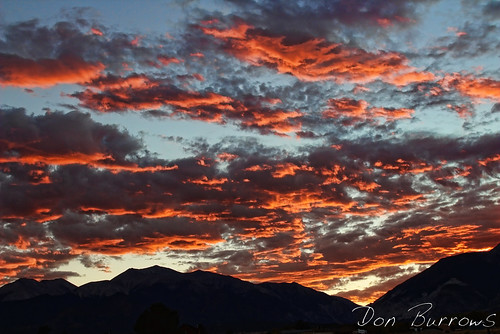 sky clouds sunset mountain