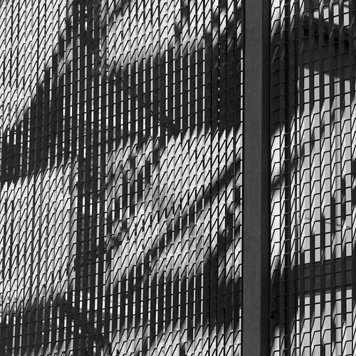 canon ef70200mm f4lusm bw abstract reality photons interference griglia grids urban details light shadow industrial metal ipermercati marts exploration newtopographics patterns random textures perception imaginary