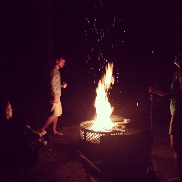 Making s'mores. #camping #latergram