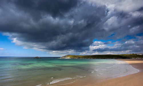 light sea beach rock clouds landscape sand cornwall day waves cloudy newquay cumulus shallow crantock pentire gannel