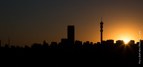 sunset southafrica cityscape johannesburg gauteng
