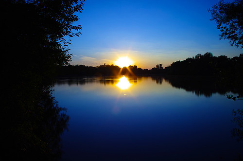 blue sunset lake hour hoya nd400 somerford pentaxk5