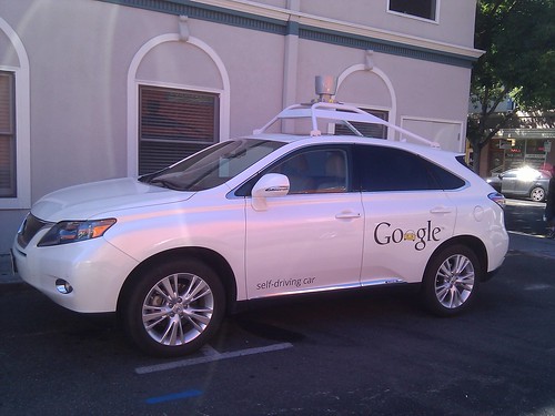 Google self-driving car in Mountain View